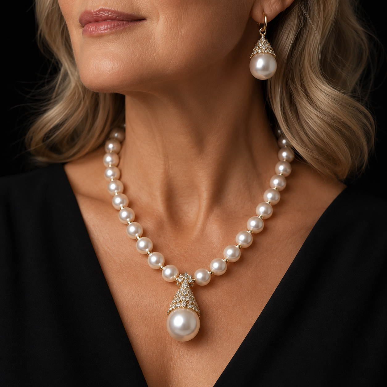 Crown of Grace Pearl Set
