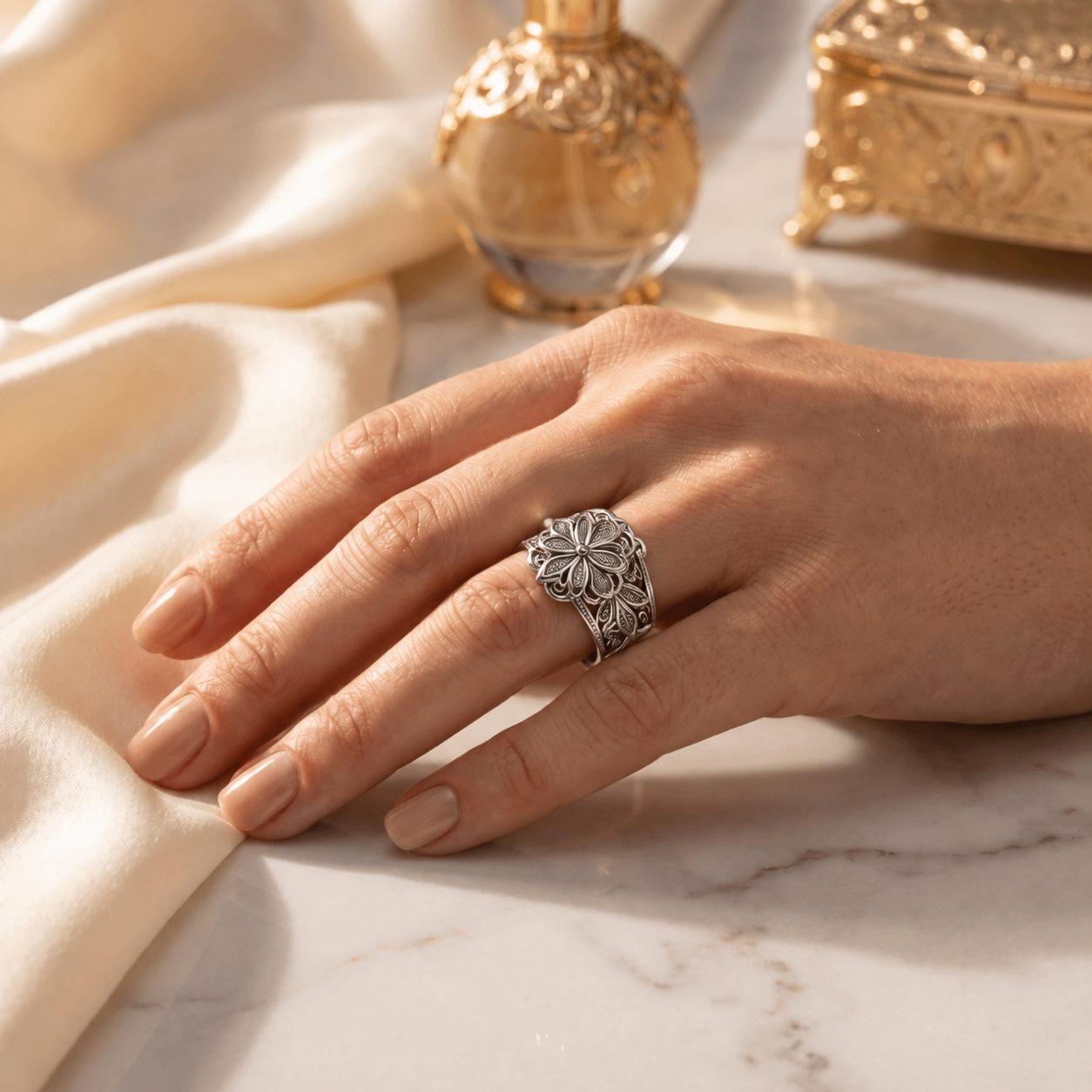 Elegant Floral Ring