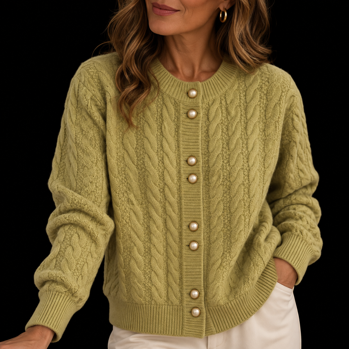 Alverne Cashmere Pearl Cardigan