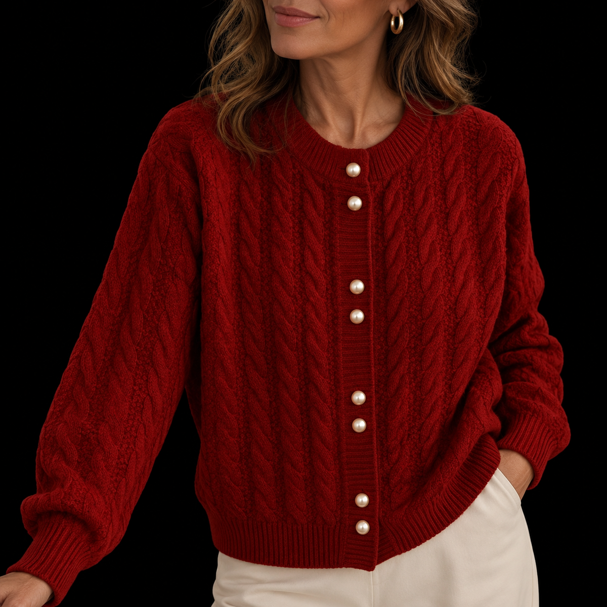 Alverne Cashmere Pearl Cardigan