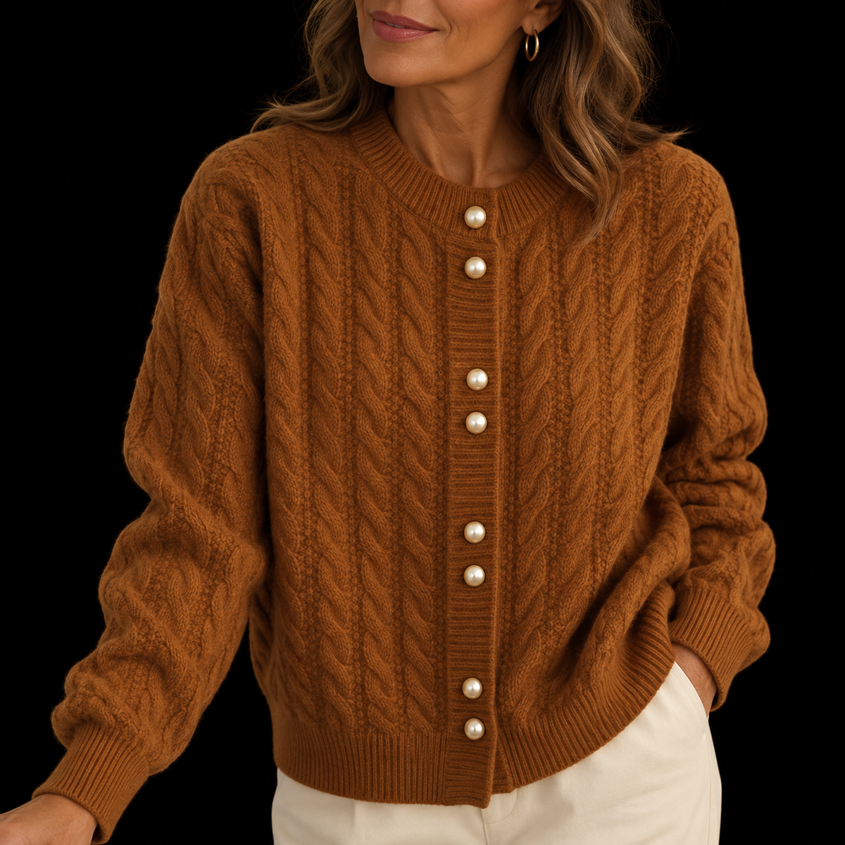 Alverne Cashmere Pearl Cardigan