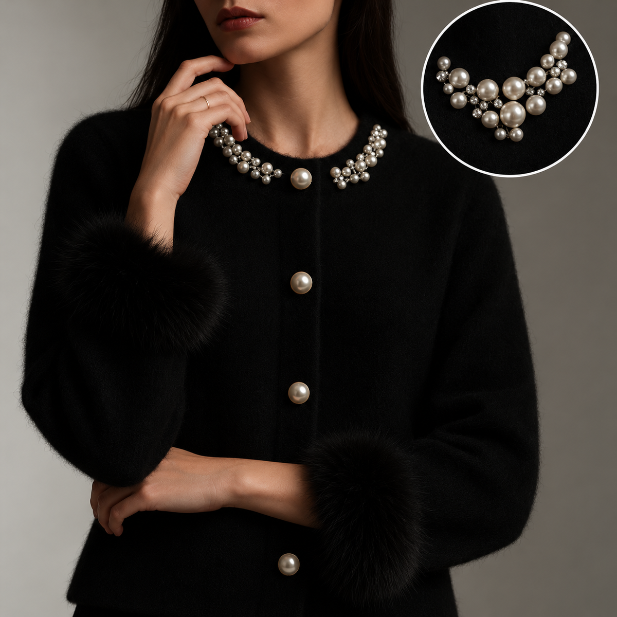 Velours Cashmere Cardigan