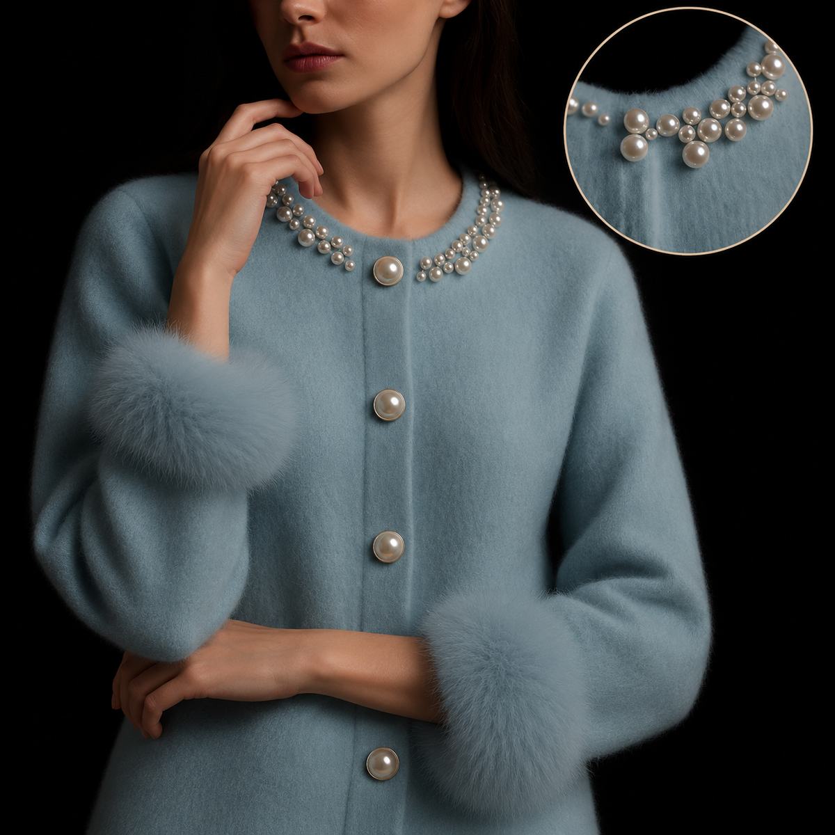 Velours Cashmere Cardigan