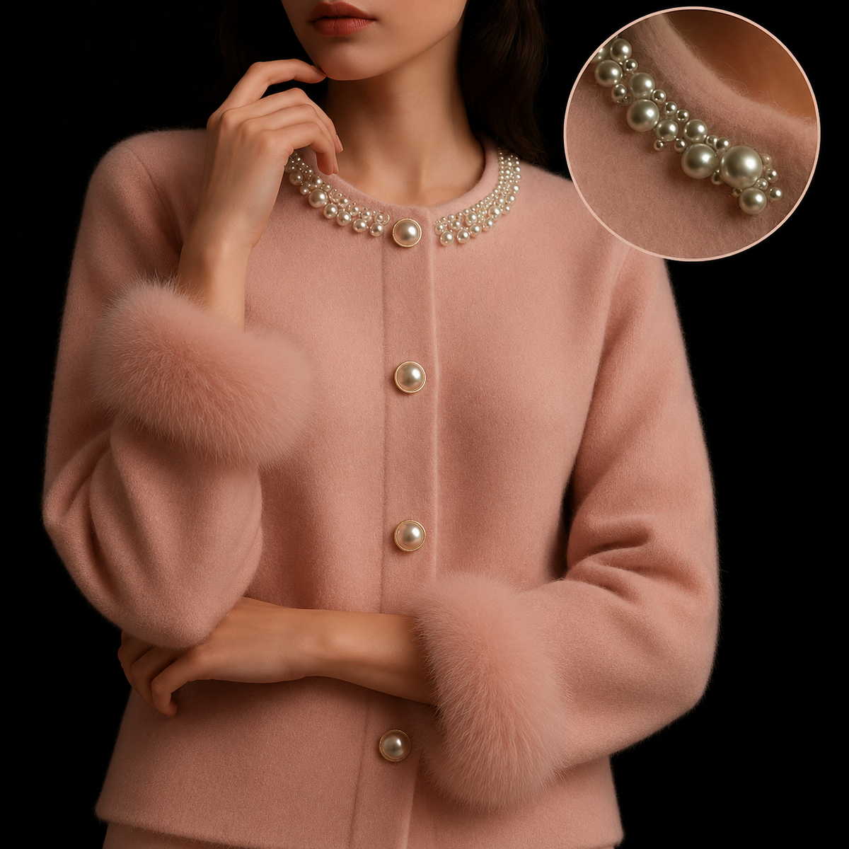 Velours Cashmere Cardigan