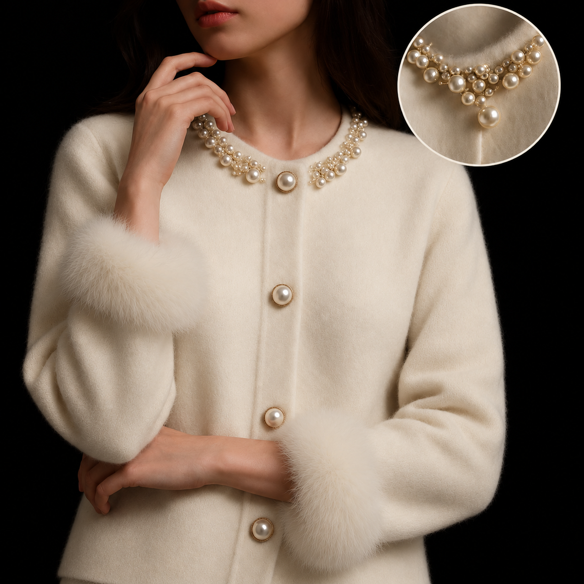 Velours Cashmere Cardigan
