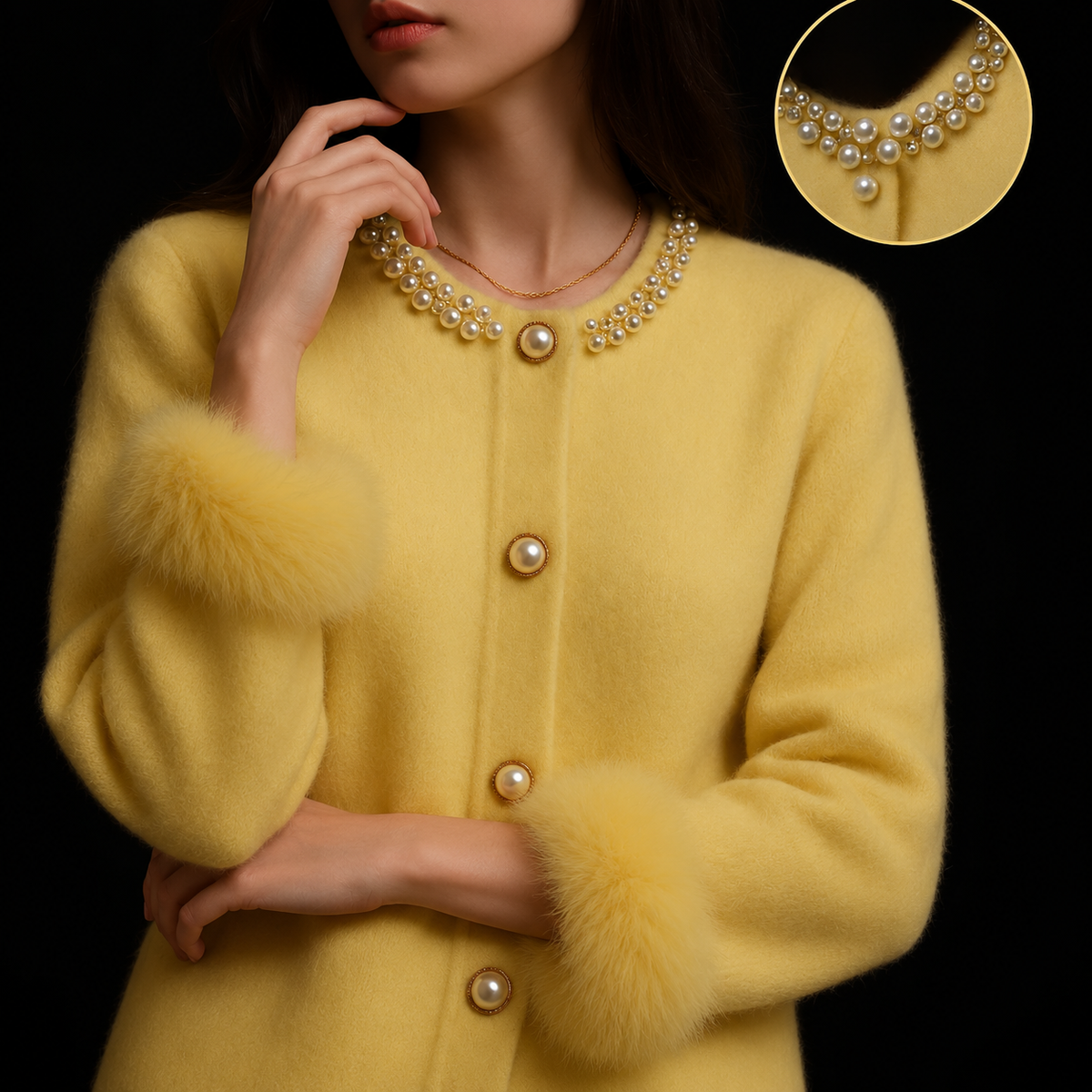 Velours Cashmere Cardigan
