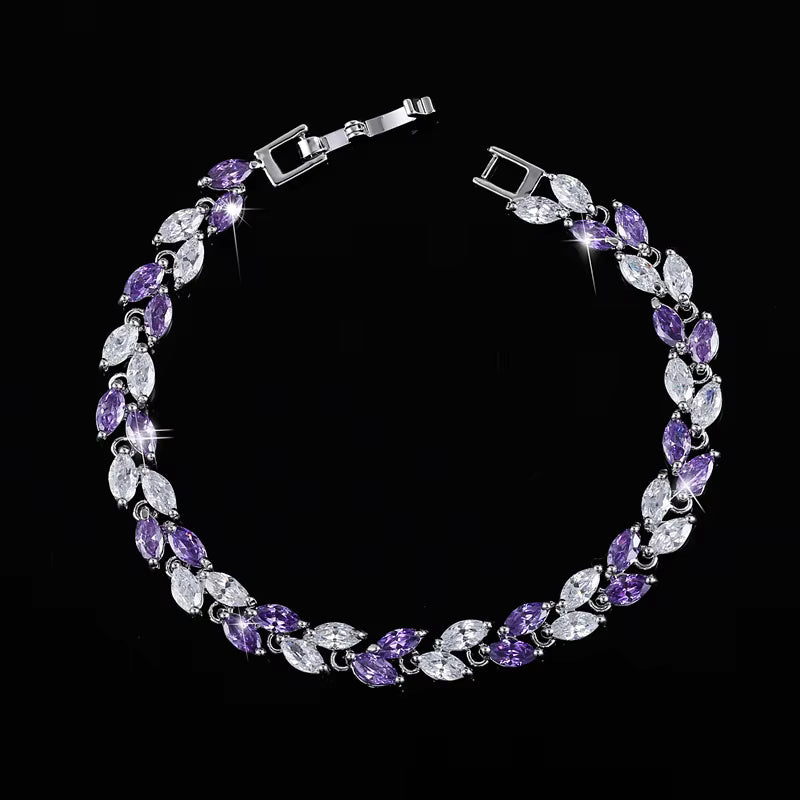 Radiant Synthetic Zircon Braided Bracelet
