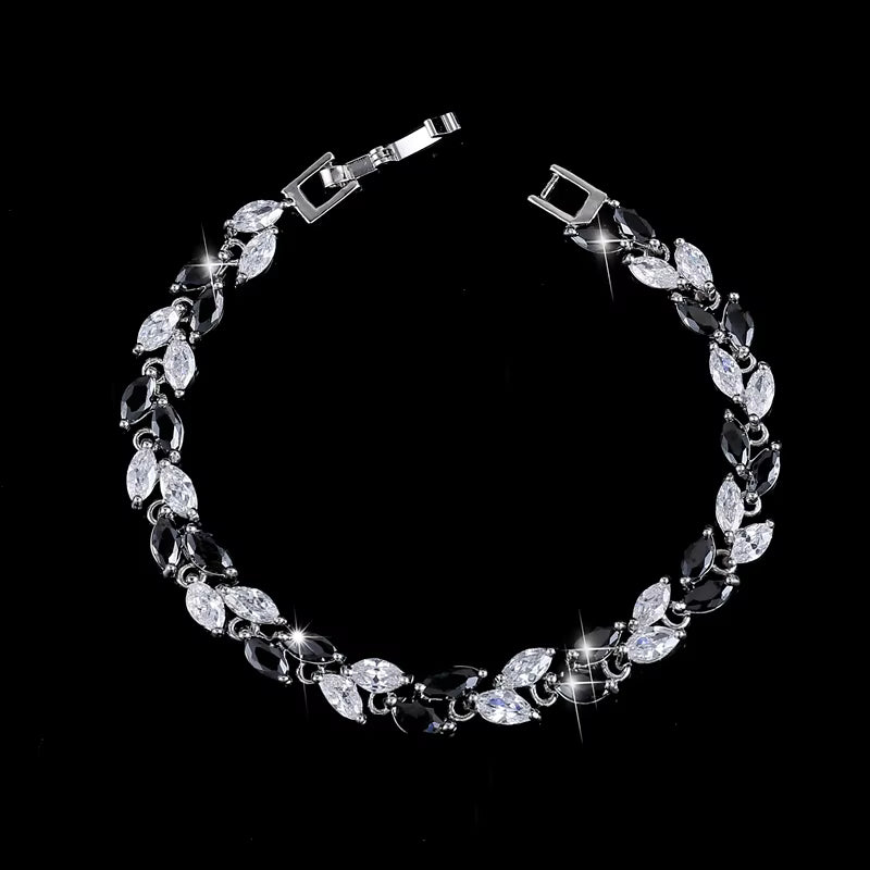 Radiant Synthetic Zircon Braided Bracelet