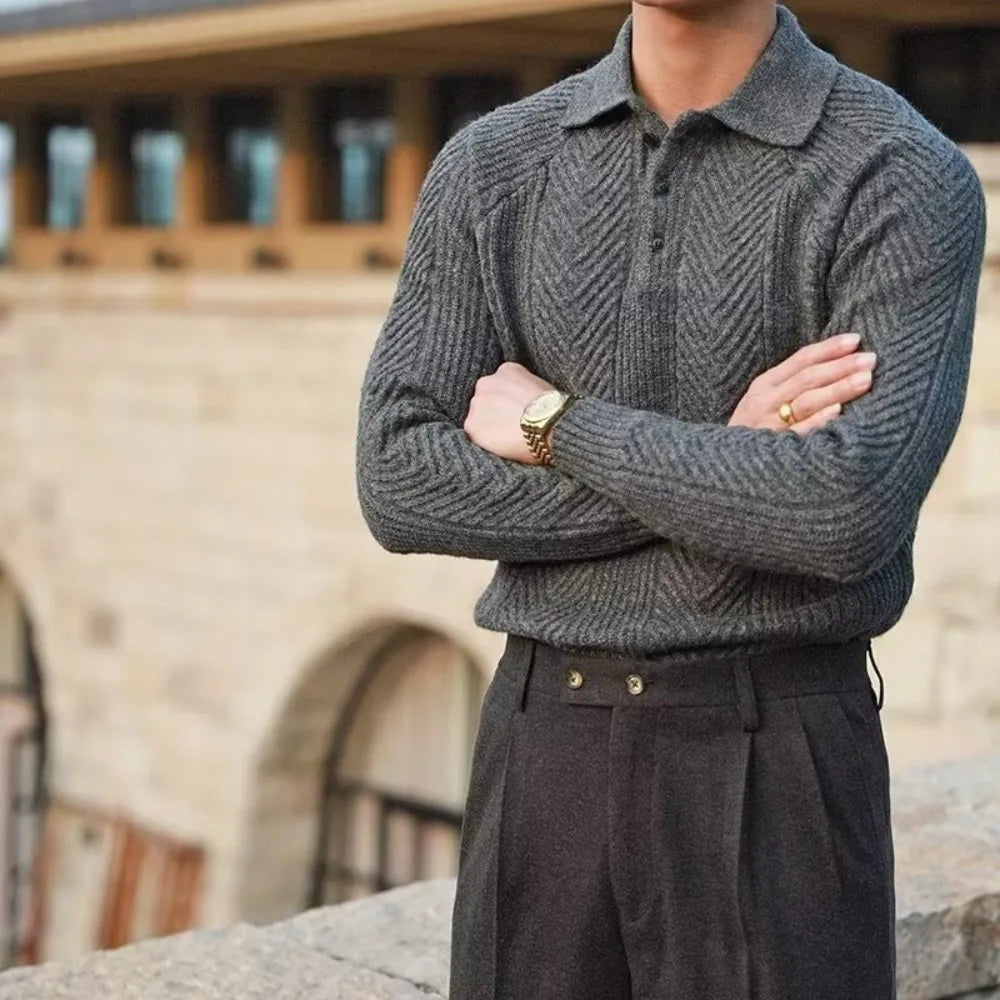Savile Jacquard Knit Polo