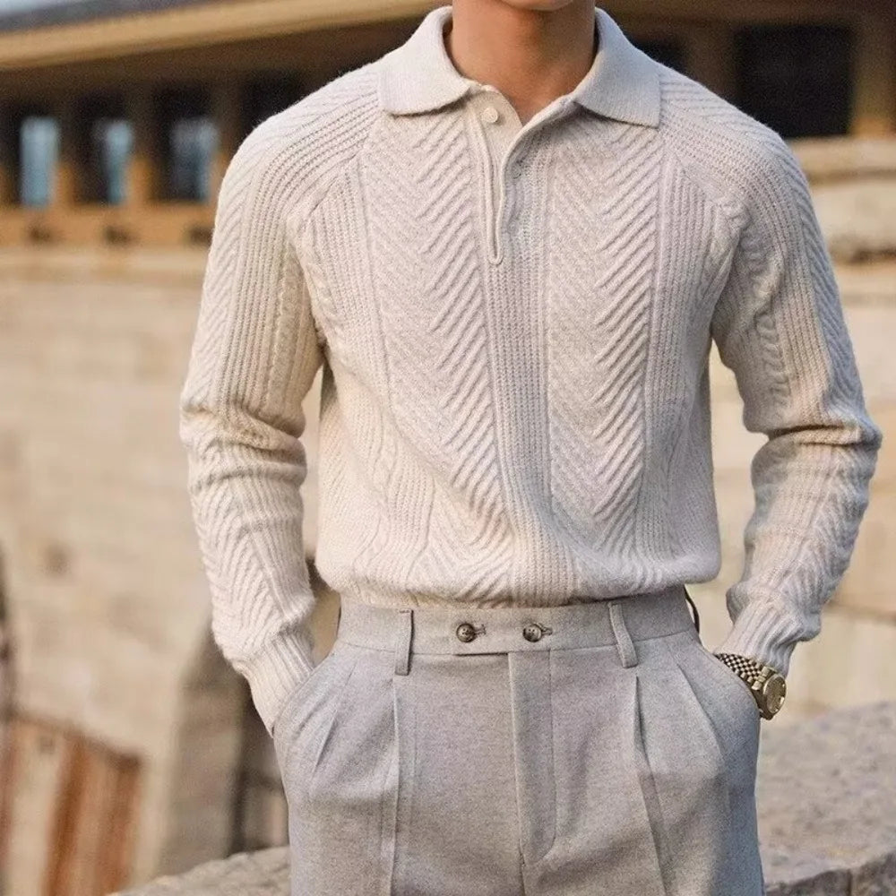 Savile Jacquard Knit Polo