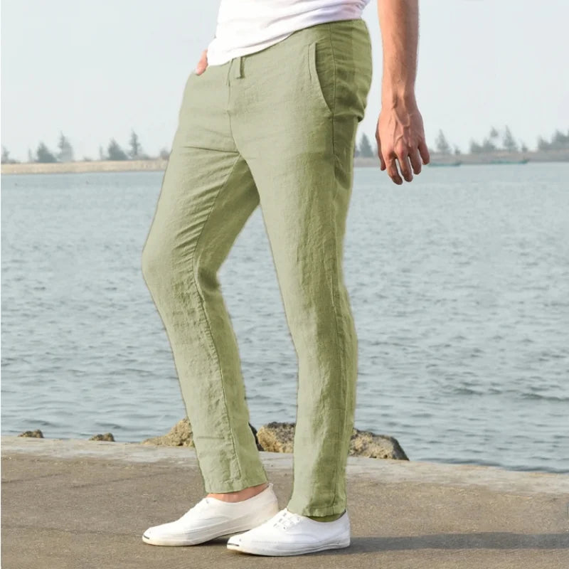 Linen Pants with Relaxed Fit