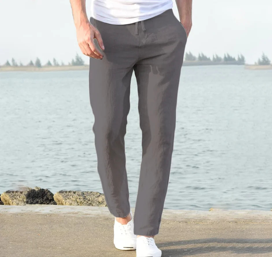 Linen Pants with Relaxed Fit