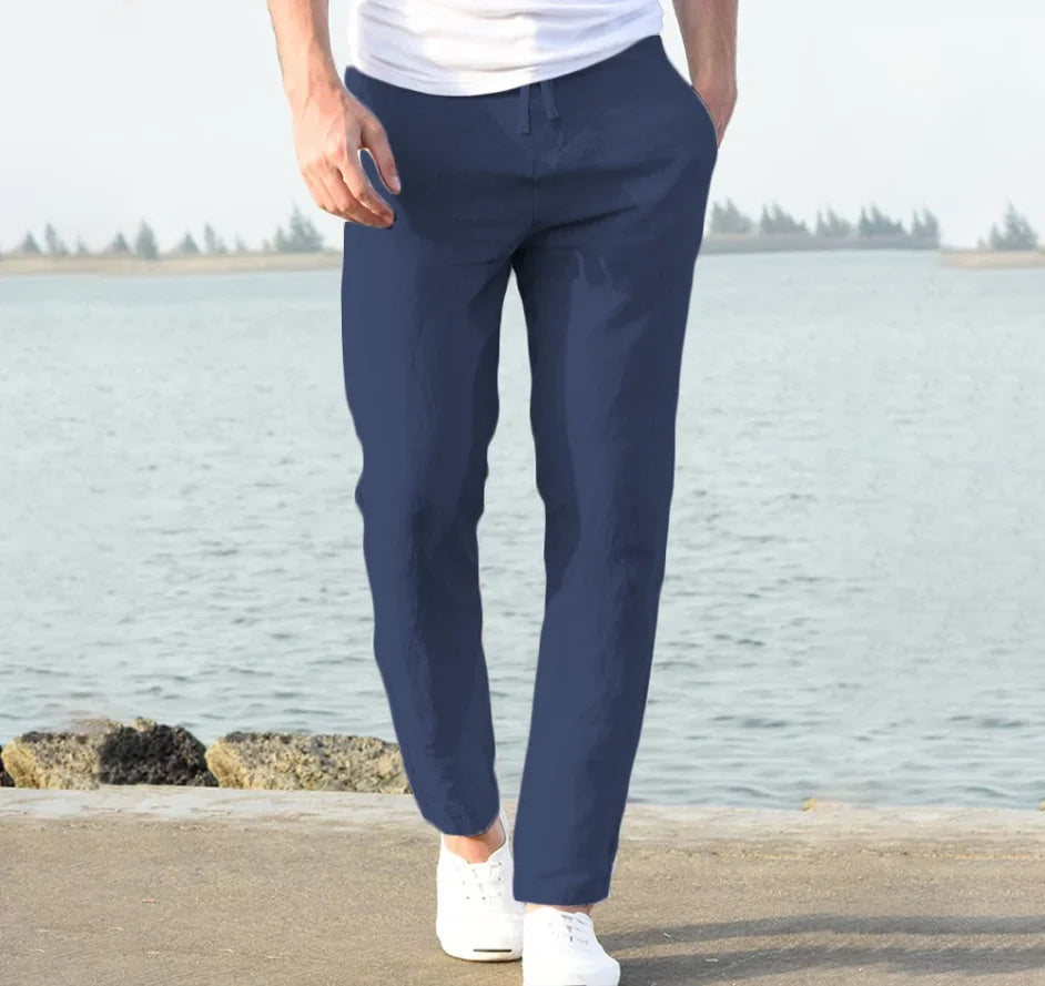 Linen Pants with Relaxed Fit