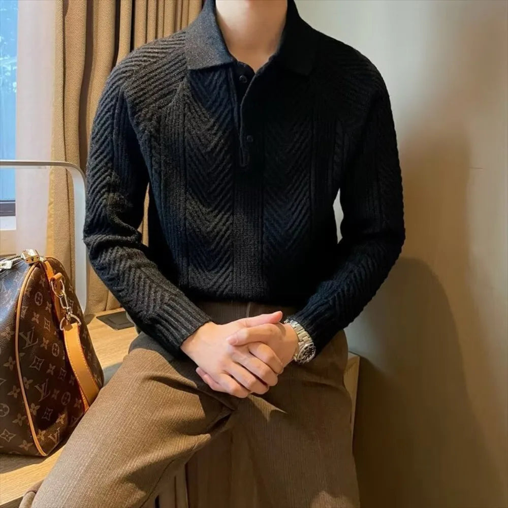 Savile Jacquard Knit Polo