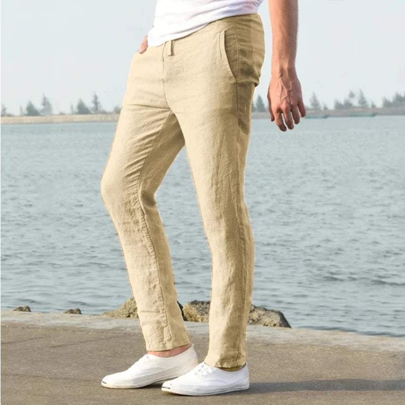 Linen Pants with Relaxed Fit
