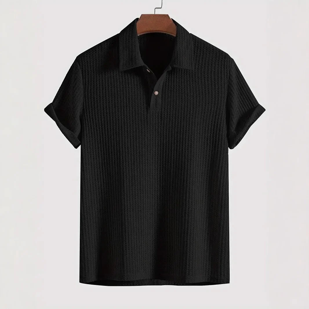 Balmoral Waffle-Knit Polo Shirt
