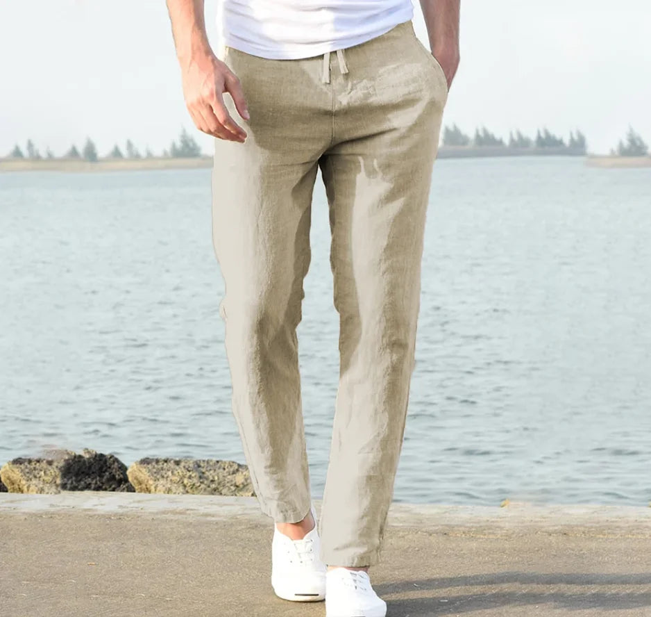 Linen Pants with Relaxed Fit