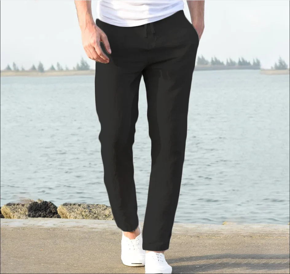Linen Pants with Relaxed Fit