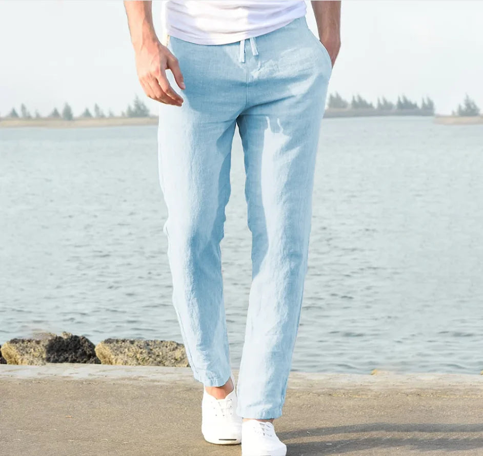 Linen Pants with Relaxed Fit